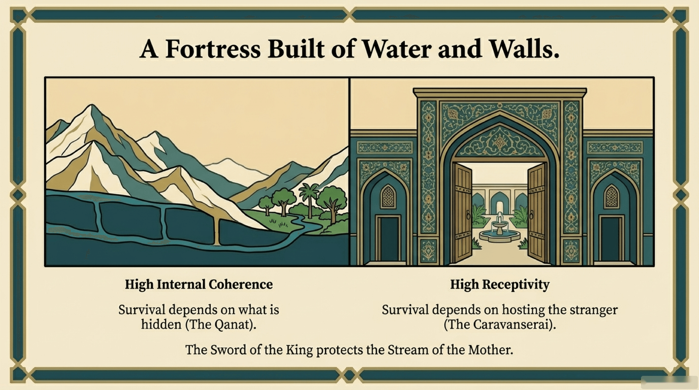 دژی ساخته شده از آب و دیوار