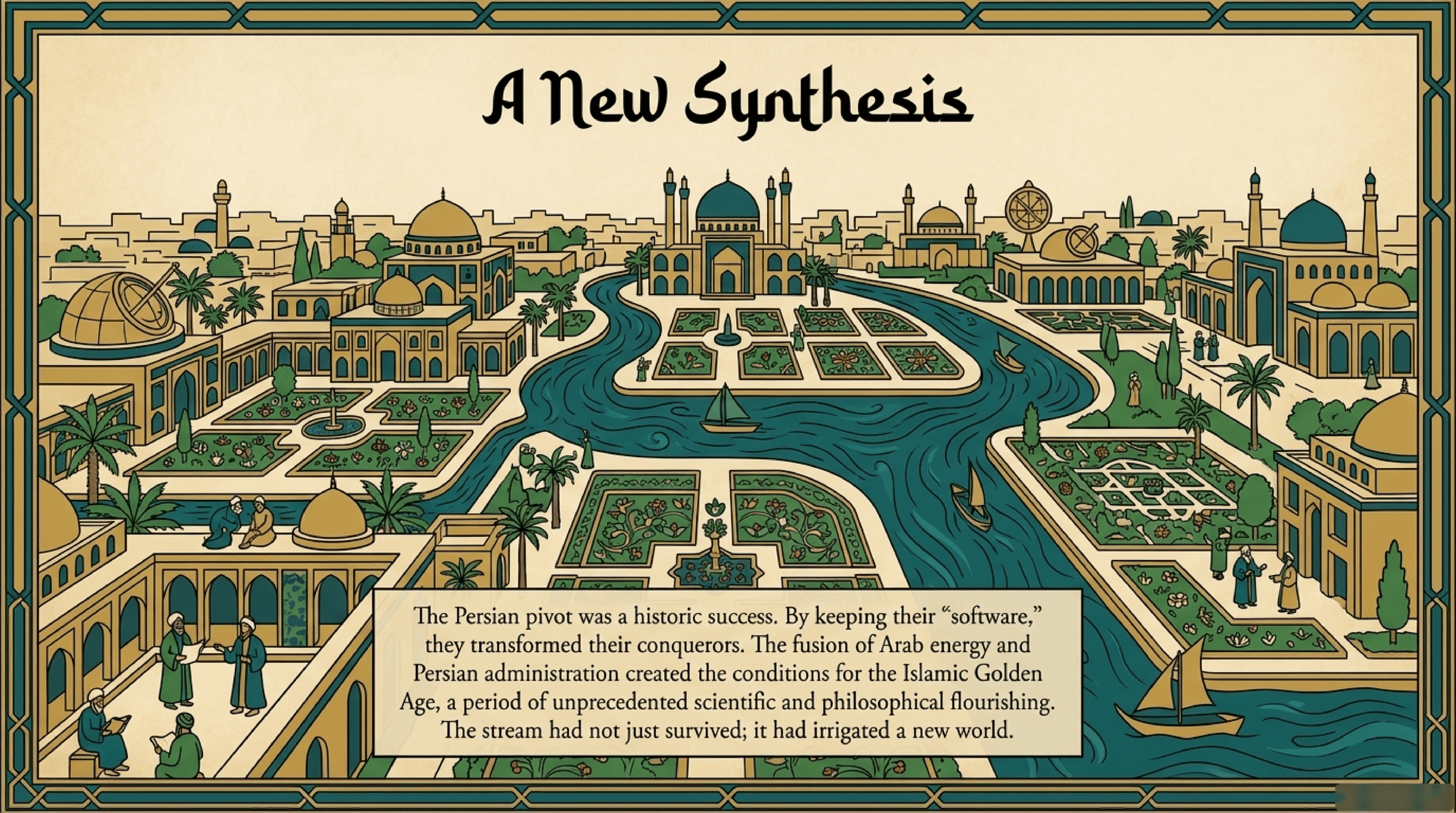 نگارگری بارگاه کیومرث نخستین انسان در شاهنامه محاط به طبیعت