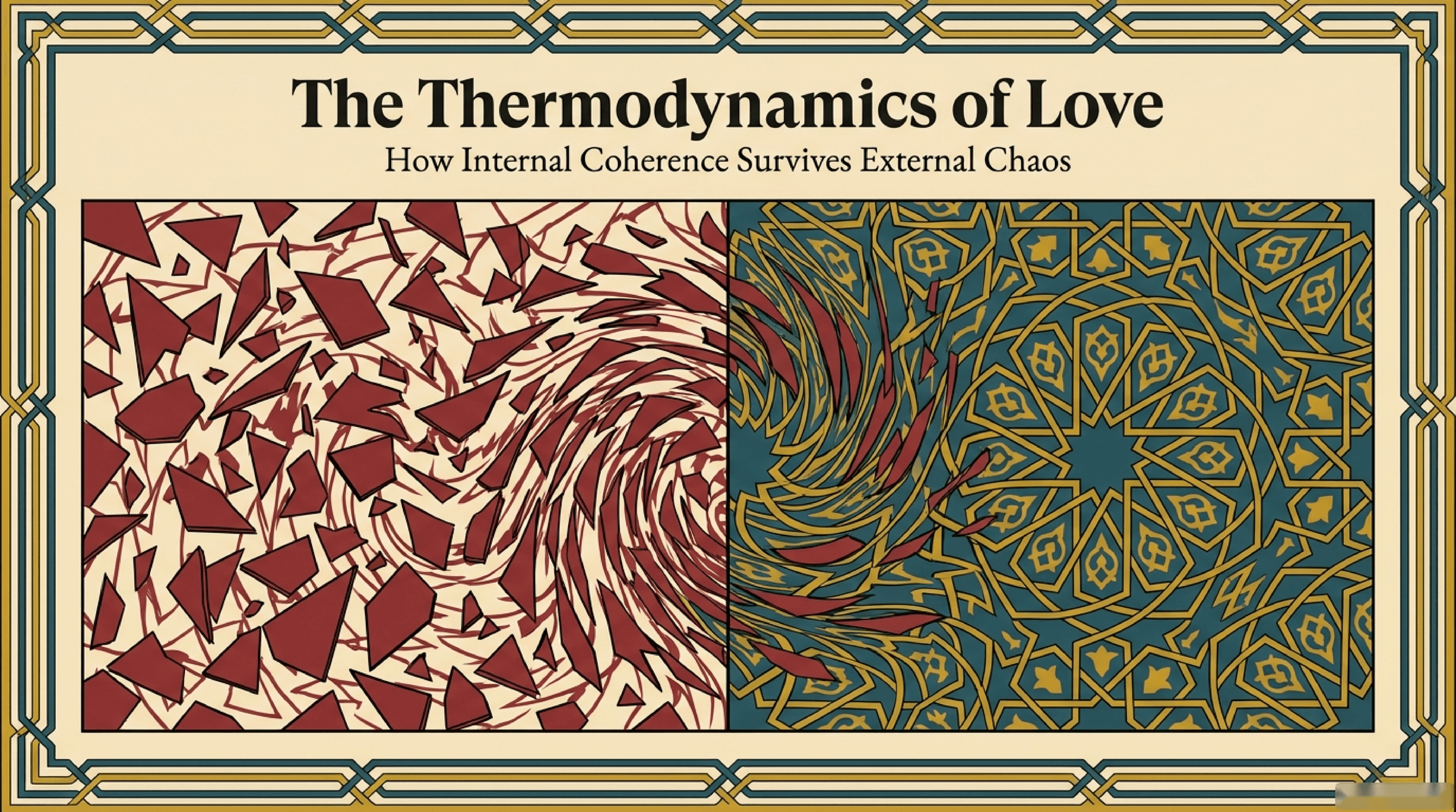 Thermodynamics of Love: How Internal Coherence Transcends Disaster